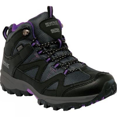 Botas Regatta Gatlin Mid Walking Mujer - Negras / Moradas - Chile YKT854273